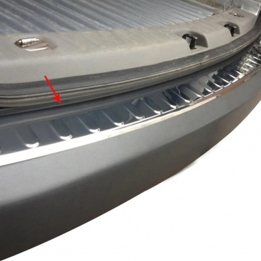 Polierte Edelstahlabdeckung der Oberkante der Heckstoßstange VW Caddy III 2003-2015