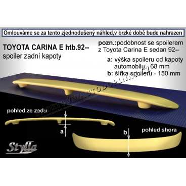 Heckspoiler für Toyota Carina E HTB (92–98). TC1L-Hauben Heckspoiler für Toyota Carina E HTB (92–98). TC1L-Hauben