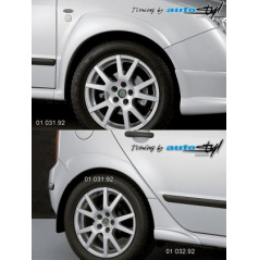 Škoda Fabia Kotflügelverlängerungen. - 6 Teile + 01 032.92 - für Lack*