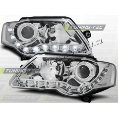 VW PASSAT B6 (3C) 2005-10 FRONT CLEAR LIGHTS DAYLIGHT LED CHROME