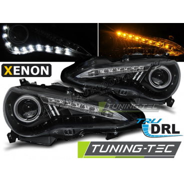 Toyota GT86 2012- klare Frontleuchten schwarz TRU DRL