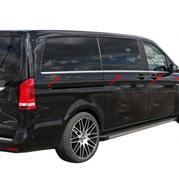 Untere Fenster aus Edelstahl Omtec 8 Stück Mercedes Vito 2014+ nur für die längste Version L3 Untere Fenster aus Edelstahl Omtec 8 Stück Mercedes Vito 2014+ nur für die längste Version L3