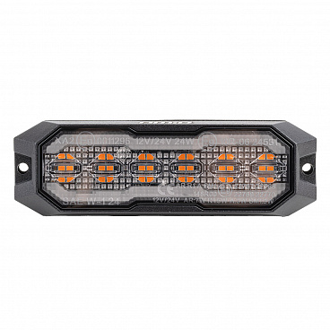 Warnorange Lampe mit orangefarbenem LED-Umrisslicht R65 R148 12V 24V 24W Warnorange Lampe mit orangefarbenem LED-Umrisslicht R65 R148 12V 24V 24W