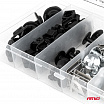 Set aus Kunststoff- und Metallschrauben sowie Montageplättchen 16 mm 22 mm 60 Stk.