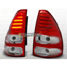 TOYOTA LAND CRUISER 120 2003-09 HINTERE LED-LAMPEN ROT WEISS