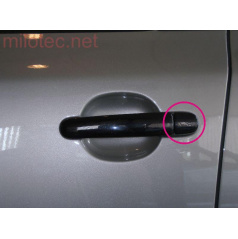 Kleine Kurbelabdeckungen, glänzend schwarzes ABS, 4x ohne Schlossloch