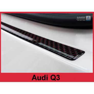 Carbon-Abdeckung – Schwellenschutz für die hintere Stoßstange Audi Q3 2011+ Carbon-Abdeckung – Schwellenschutz für die hintere Stoßstange Audi Q3 2011+