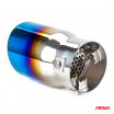 Sport-Edelstahl-Auspuffrohr Titan abgeschrägt 76 mm