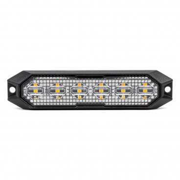 Warnleuchte orange 6x3W LED R65 R10 12/24V IP6K9K AMIO-03930