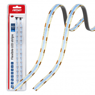 LED COB-Streifen für Auto blau 2x30cm 12V AMIO-04571