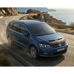 Schwarzer Motorhauben-Bra (Steinschlagschutz) für VW Sharan 2010–15