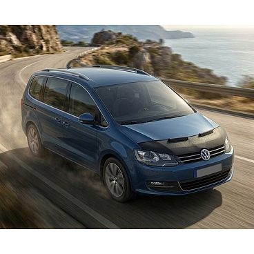 Schwarzer Motorhauben-Bra (Steinschlagschutz) für VW Sharan 2010–15 Schwarzer Motorhauben-Bra (Steinschlagschutz) für VW Sharan 2010–15