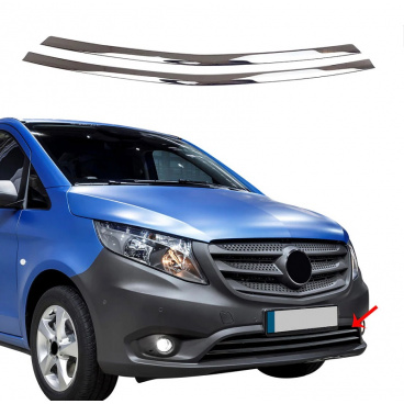 Chromleisten aus Edelstahl für die vordere Stoßstange Mercedes Benz Vito W447 2014-19