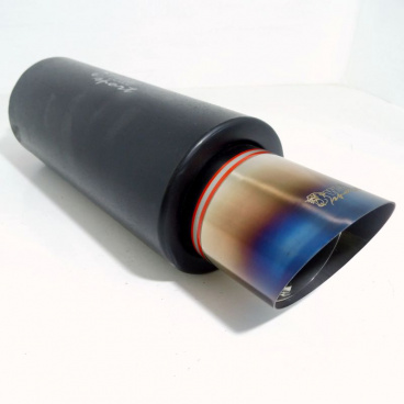 Sportauspuff Edelstahl WM Sport, abgeschrägtes Ende 90 mm Farbe