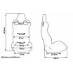 Sportverstellbare Sitze Kunstleder Slide Glock schwarz - 1 Stk