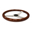 Lenkrad 350mm Holz Silber