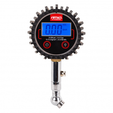 Digitales Manometer mit drehbarem Kopf und Rückstellventil 17 bar AMIO-04464