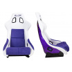 Sportstuhl SLIDE KS2 Premium Weiß Lila Velours & Lila Glitzer