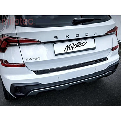 Einstiegsleiste der fünften Tür Alu Brush black Škoda Kamiq Facelift 11/2023+