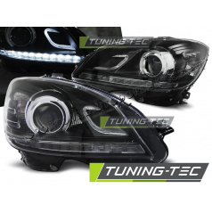 Klare Frontleuchten für Mercedes W204 2007–10, Tageslichtschwarz