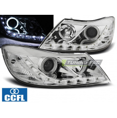 Klare Frontleuchten für Skoda Octavia 2009–12, Tageslichtchrom