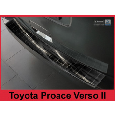 Edelstahlabdeckung – schwarzer Schwellenschutz für die hintere Stoßstange Toyota Proace Verso II 2016+