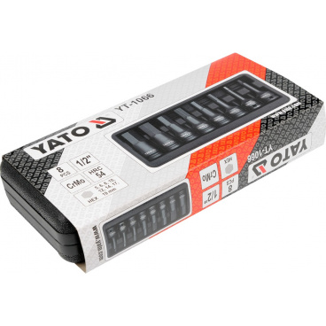 Satz Aufsätze 1/2" Impact 8 Stück H6-H19 Inbus CrMo
