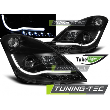 Klare Frontleuchten für Suzuki Swift IV 2010- Tube Light schwarz