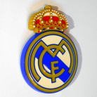Offizielles Logo - REAL MADRID-Emblem 40x55 mm zum Aufkleben