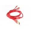 Multikabel für USB-Telefon/ 3 Anschlüsse (iPhone + iPad, USB Typ C und microUSB)