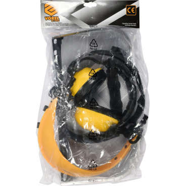 Helm mit Netzschild + Gehörschutz
