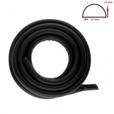 Gummi-Türdichtung 14x12 mm / 380 cm mit Kleber