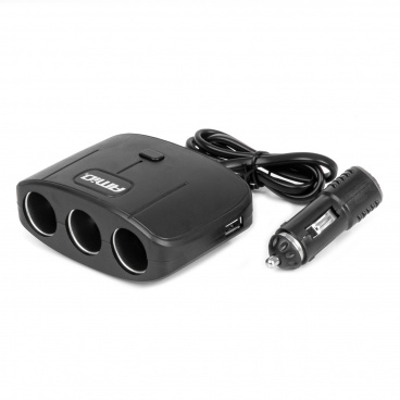 Zigarettenanzünder-Verteiler mit Ladegerät 2x USB-A EIN/AUS 12V 24V 100W 70cm AMIO-04362 Zigarettenanzünder-Verteiler mit Ladegerät 2x USB-A EIN/AUS 12V 24V 100W 70cm AMIO-04362