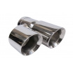 Endstück des Schalldämpfers 89mmx2 Eingang 76mm Poliert Set