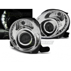 Fiat 500 2007- Front, klares Chrom, LED (LPFI23)