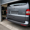 Heckstoßstangenabdeckung aus gebürstetem, schwarzem Edelstahl für den VW T5