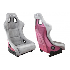 Sportstuhl SLIDE KS2 Premium Hellbeige Velours Hellrosa Glitzer