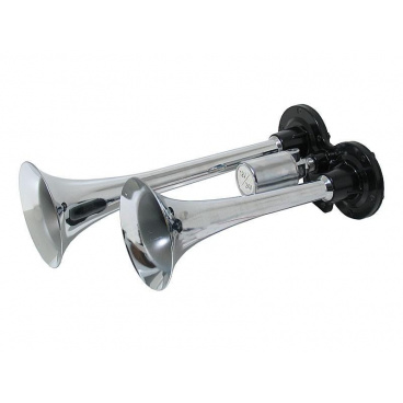 Fanfare – Chrom, 2 Rohre, 12 V/24 V