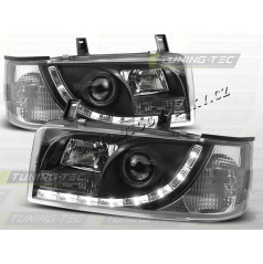 VW T4 1990-03 FRONT CLEAR LIGHTS DAYLIGHT LED BLACK