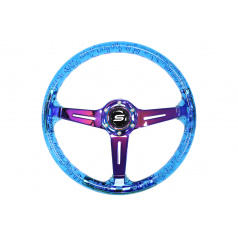 Lenkrad SLIDE 350mm Offset:70mm NeoChrome Acryl Blau