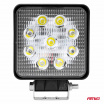 Quadratischer Arbeitsscheinwerfer 9 LED 110x110 m 35W FLAT 9-36V