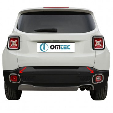 Untere Rücklichtabdeckungen aus Edelstahl Jeep Renegade 2014+ Untere Rücklichtabdeckungen aus Edelstahl Jeep Renegade 2014+