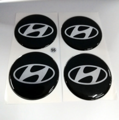 Emblem Hyundai II Durchmesser 55 mm, 4 Stk