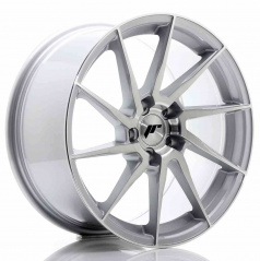 JR Wheels JR36 18x9 ET35 5x120 Silber gebürstete Frontseite