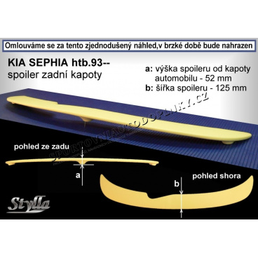 KIA SEPHIA HTB (93-99) Heckspoiler. Hauben KS1L