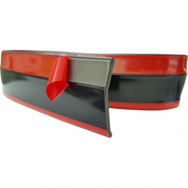 Universelle untere flexible Lippe mit schwarzem Kleber und roter Linie Universelle untere flexible Lippe mit schwarzem Kleber und roter Linie