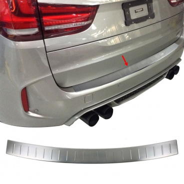Heckstoßstangenabdeckung aus gebürstetem Edelstahl für BMW X5 M F85 2013–2018 Heckstoßstangenabdeckung aus gebürstetem Edelstahl für BMW X5 M F85 2013–2018
