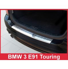 Edelstahlabdeckung - Schwellenschutz für die hintere Stoßstange BMW 3 E91