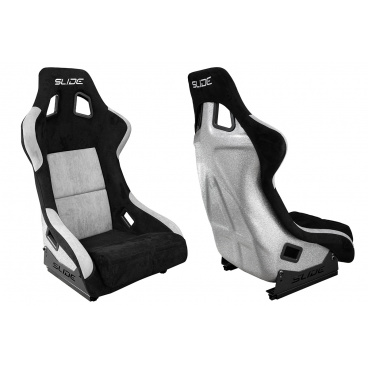 Sportstuhl SLIDE KS2 Premium Schwarz & Grau Velours Silber Glitzer