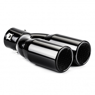 Sport-Edelstahl-Endstück Dual 2x63 mm schwarz